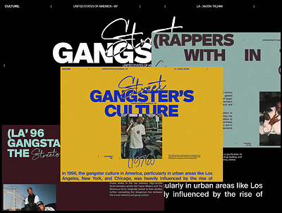 ©Street Gangster's Culture art big typo crew culture design dribble editorial figma gang street typo typograhpy web design