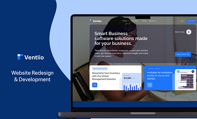 Ventlio: Website Redesign And Development b2b johnifemezuo landingpage sass ventlio websitelandingpage
