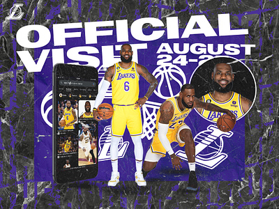 Official Visit of LeBron James on August 24 branding company illustrator lebronjames nbaplayer nbaposter photoshop posterdesign sportsposter