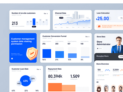 Data Display Design Component blue technology chart dashboard data kit ui ui kit