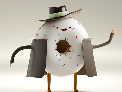 The Donut from Adventure Time 3d adventure time adventuretime animation blender blenderartist character design donate fan art fanart illustration patreon stylized support