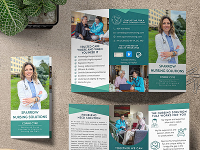 Comprehensive Design Project for a Certified Nurse Caregiver brochure business cards graphic design