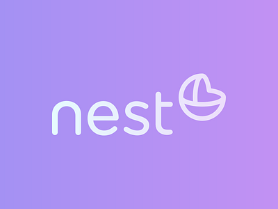 nest logo design: crib & heart for baby products and furniture babies baby baby carrier branding children crib egg shell furniture heart infants kids logo logo design negative space nest newborn products store shop eshop stroller trolley