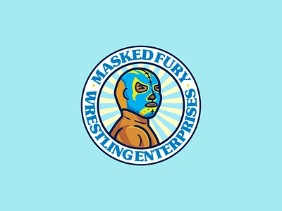 Wrestler Logo mascot design athletic cartoon character design fierce fight heroic illustration logo luchador mascot mask mexican muscle power tradition vector wrestling