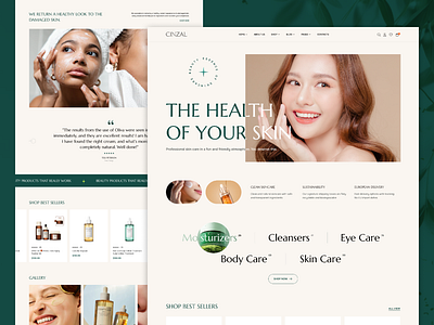 Cosmetics Beauty Skincare - Web design beauty beautydesign branding cosmetic cosmeticsdesign creative glowup landing page product skincare skincarebeauty ui ux web website