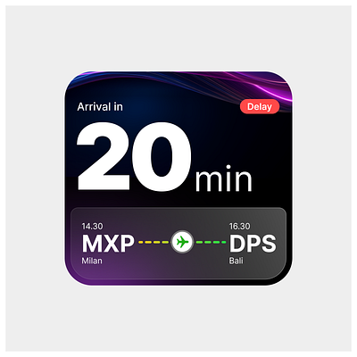 Widget Component for flight tracking ✈️ behance design exploration ui userinterface widget