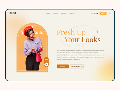 BIGOI-Beauty Shop Website beauty brand beauty ecommerce beauty shop design ecom ecommerce elegant website hero hero section modern website product cart shoping ui uiux web apps website website design website hero website heros websites