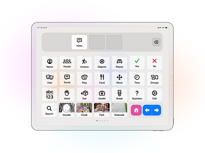 AAC for iPad aac aacboard accessibility communication design digitalhealth figma graphic design keyboard madiallen madisonallen therapy ui uiux ux