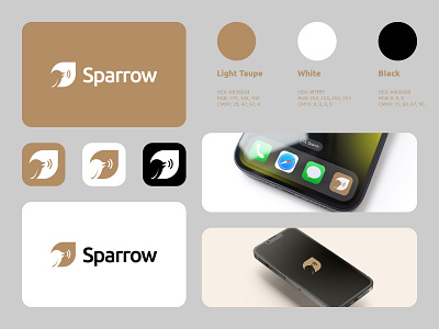 Sparrow Logo app business chat logo logos modern simple