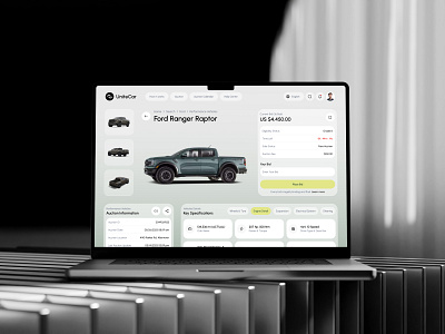 UniteCar - Car Auction Platform auction app auction dashboard auction detail auction information auction platform auctions automotive automotive auction bidding car car auction dashboard for ranger live auction search auction