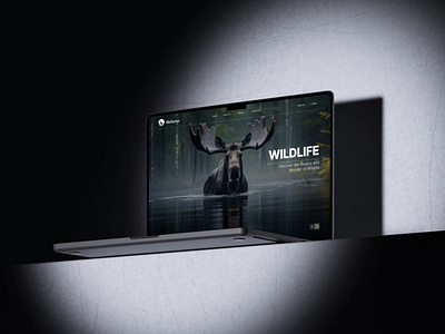 BioVerse dark design landing ui web design wildlife