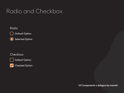 Radio and Checkbox: UI Components checkbox checked design design system fields figma form material radio selected