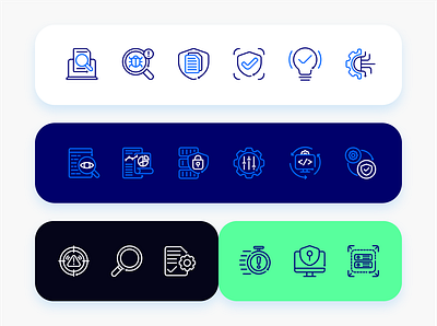 Cyber Security Platform Icons branding design graphic graphic design icon landing page line logo minimalist ui user interface vector visual website