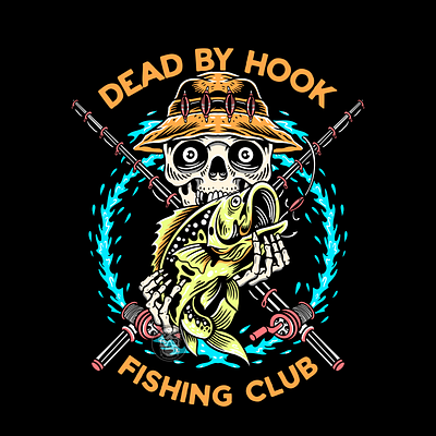 DEAD BY HOOK - FISHING CLUB 3d animation branding graphic design logo motion graphics ui