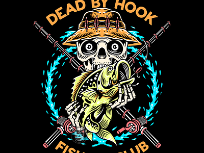 DEAD BY HOOK - FISHING CLUB 3d animation branding graphic design logo motion graphics ui