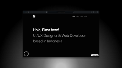 Bima Arya Fatah - Portfolio Personal Website animation celan dark design framer minimal minimalist portfolio portfolio website ui ux web design website