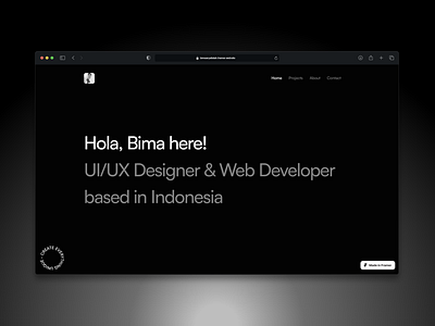 Bima Arya Fatah - Portfolio Personal Website animation celan dark design framer minimal minimalist portfolio portfolio website ui ux web design website