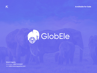 Globe+Elephant - Global Elephant Logo animal logo animal planet beautiful nature branding earth echo system elephant logo global global elephant globe globeelephant logo logo logo design logo designer logo icon modern logo nature planet earth wild