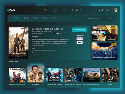Movie Design Websites film films movie nextflix watching movie websites