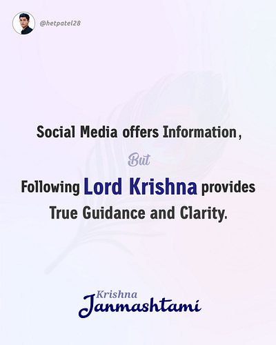 Krishna Janmashtami creative post hindu festival instagram poster janmashtami janmashtami post janmashtami social media post krishna krishna janmashtami trending ui