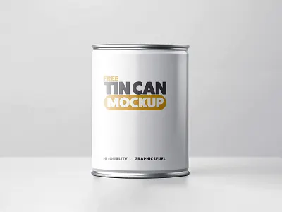 Tin Can Packaging Mockup Template mockups
