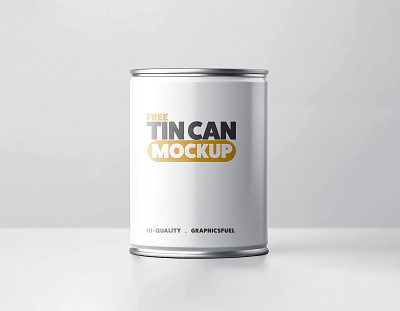 Tin Can Packaging Mockup Template mockups