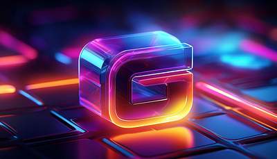 The Letter 'G' 3d branding cyberpunk experiment g graphic design illustrator isometric lighting logo type typography visual