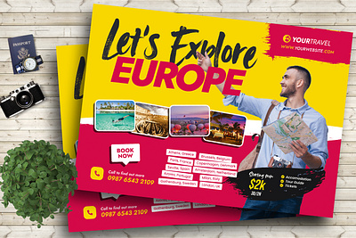 Travel Flyer Template design flyer flyer design graphic design print design print template sale travel