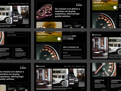 CarCraze Rental Website automobile car car rental home page rent rent a car ride service startup transport ui user experience vehicle web web design