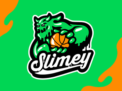 SLIMEY 2k24 basketball branding design dribbble esport gaming graphic green illustration logo logotype mascot monster nba nba2k slime sport typography vector