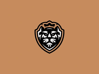 Lion character coat of arms crown lion logo logotype minimalism nature shield