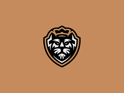 Lion character coat of arms crown lion logo logotype minimalism nature shield