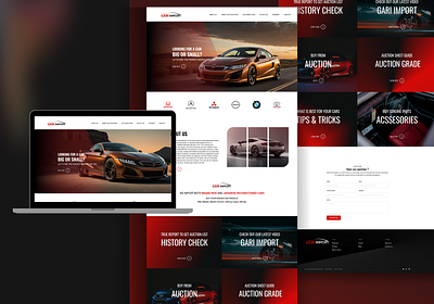 Landing Page design for car import branding figma graphic design logo ui webdesign