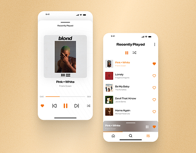 Music Player App- Ui Design graphic design ios design music app ui ui design uiux uiux design