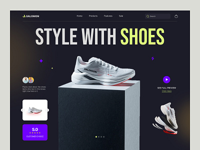 Shoes Ecommerce Landing Page Header ecommerce designer ecommerce header ecommerce landing page ecommerce webdesign home page landing page design produuct landing page s shipify design shoes landing page shopify ecommece shopify web site ui design ui designer ui template web design web designer website design website homepage wix