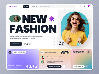 Fashion eCommerce Landing Page desktop application e commerce e commerce landing page e commerce website ecommerce fashion fashion website header homepage landing page online store ui ui design ux web web design webdesign webflow wordpress