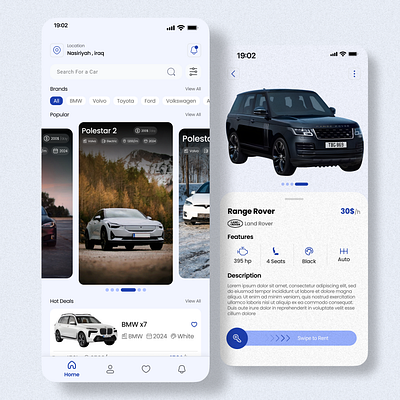 Car Rent App UI Design dailyui design figma ui uidesign ux uxdesign