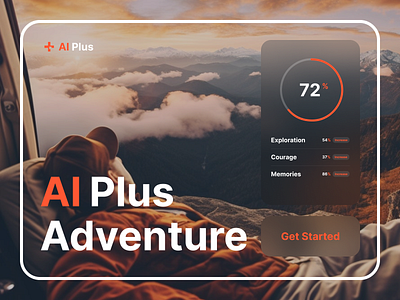 AI Plus | Adventure branding design graphic design homepage layout logo typography ui webdesign