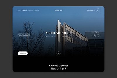 Propertive - Real Estate Landing Page agent application apps design house investment landing layout offer page property real estate ui ux website