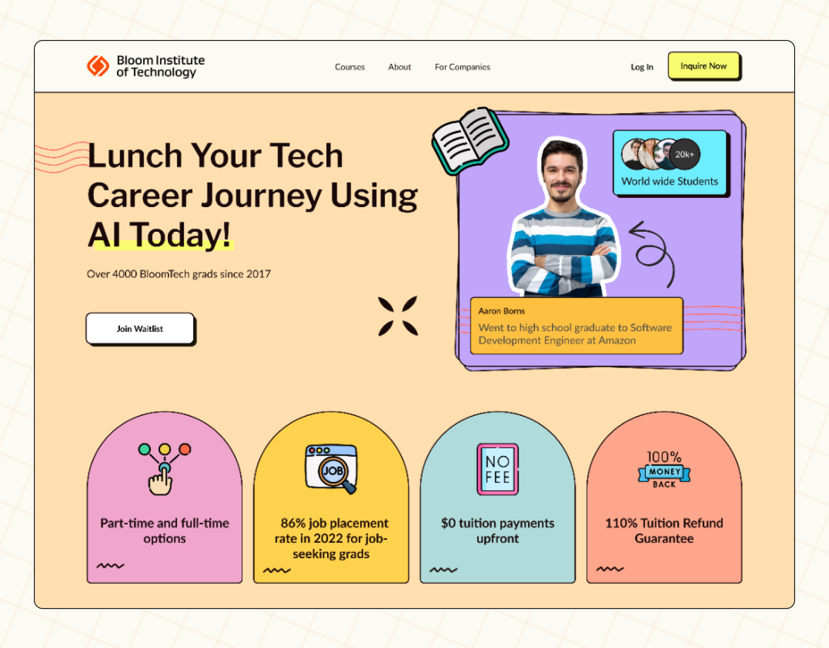 E-Learning Platform aesthetic website app website creative landing page creative website e learning website education landing page education website landing page learning management system learning platform mobile app design modern website promo website simple website student app student platform university landing page university website web design website