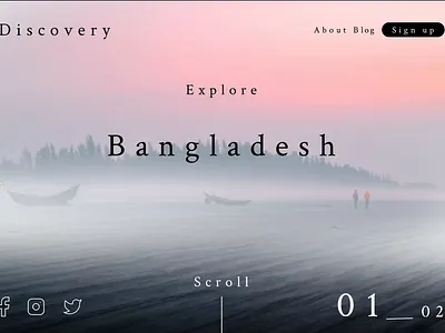 Discover Bangladesh - Parallax Scroll Concept animated scroll animation bangladesh beach inspiration orange parallax parallax scroll scroll animation sunset ui uiux ux web design