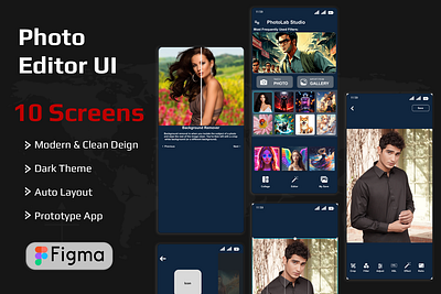 Photo Editor Lab body collage maker design editor figma ios mobile app design moible app phoo photo editor app photo lab photoeditor photoshoot tune ui design