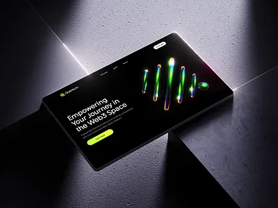 Quantum trading landing page 3D animation 3d 3d animation ai crypto crypto crypto site finance fintech hero hero image hero section homepage landing landing page landingpage trading wallet web web design web3 website