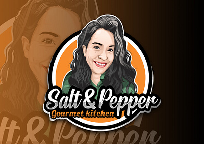 Salt & Pepper: Gourmet and Kitchen Logo Design kitchen logo logo design mascot logo pepper logo salt logo vector