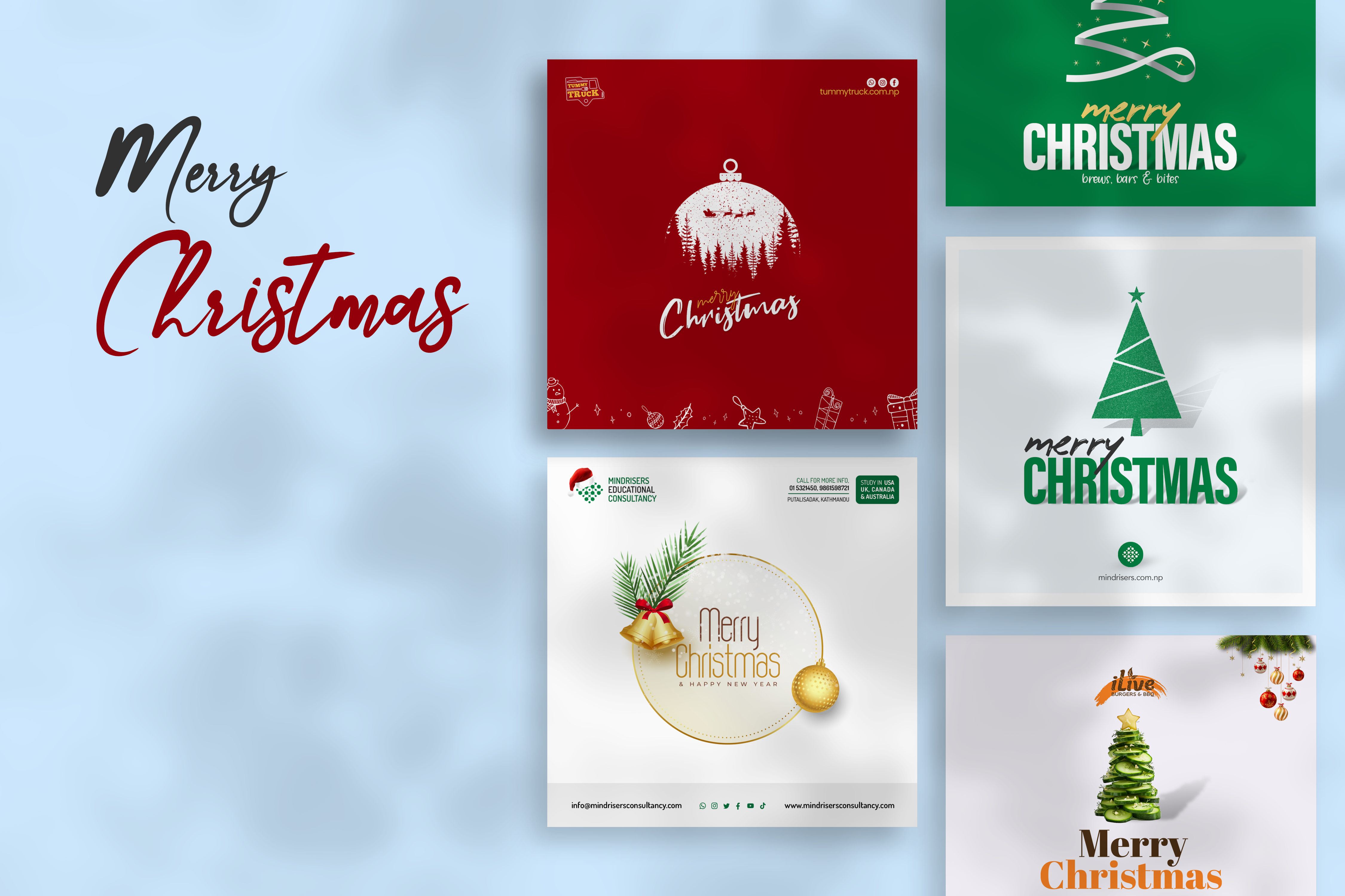 Festive Post branding christmas design graphic design nepal poster