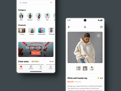 E-commerce clothing mobile app ecommerce mobileapp uidesign uiux uxdesign