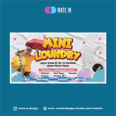 Banner Design "MINI LOUNDRY 2" advertising banner design banners brand identity branding desain grafis design graphic design illustration logo marketing spanduk