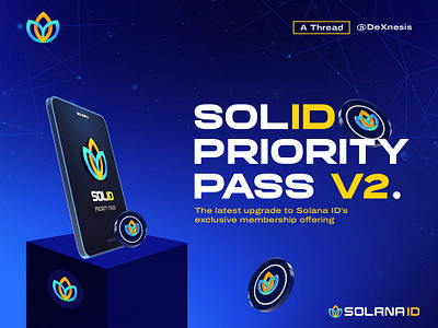 SOLID Priority Pass V2 X thread Post graphic design