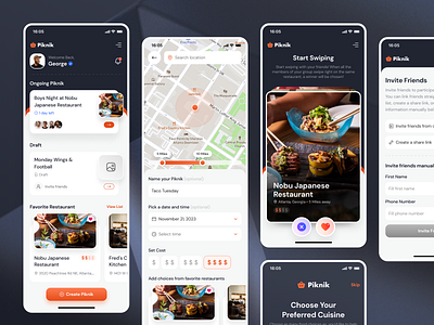 Piknik - Swipe Through Restaurant Choices app design app food ios mobile mobile app mobile design swipe tinder ui ui ux ux