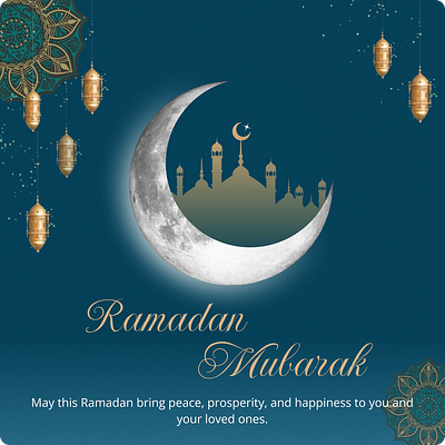 Ramadan Mubarak Greeting Poster digitalart graphicdesign posterdesign ramadanmubarak